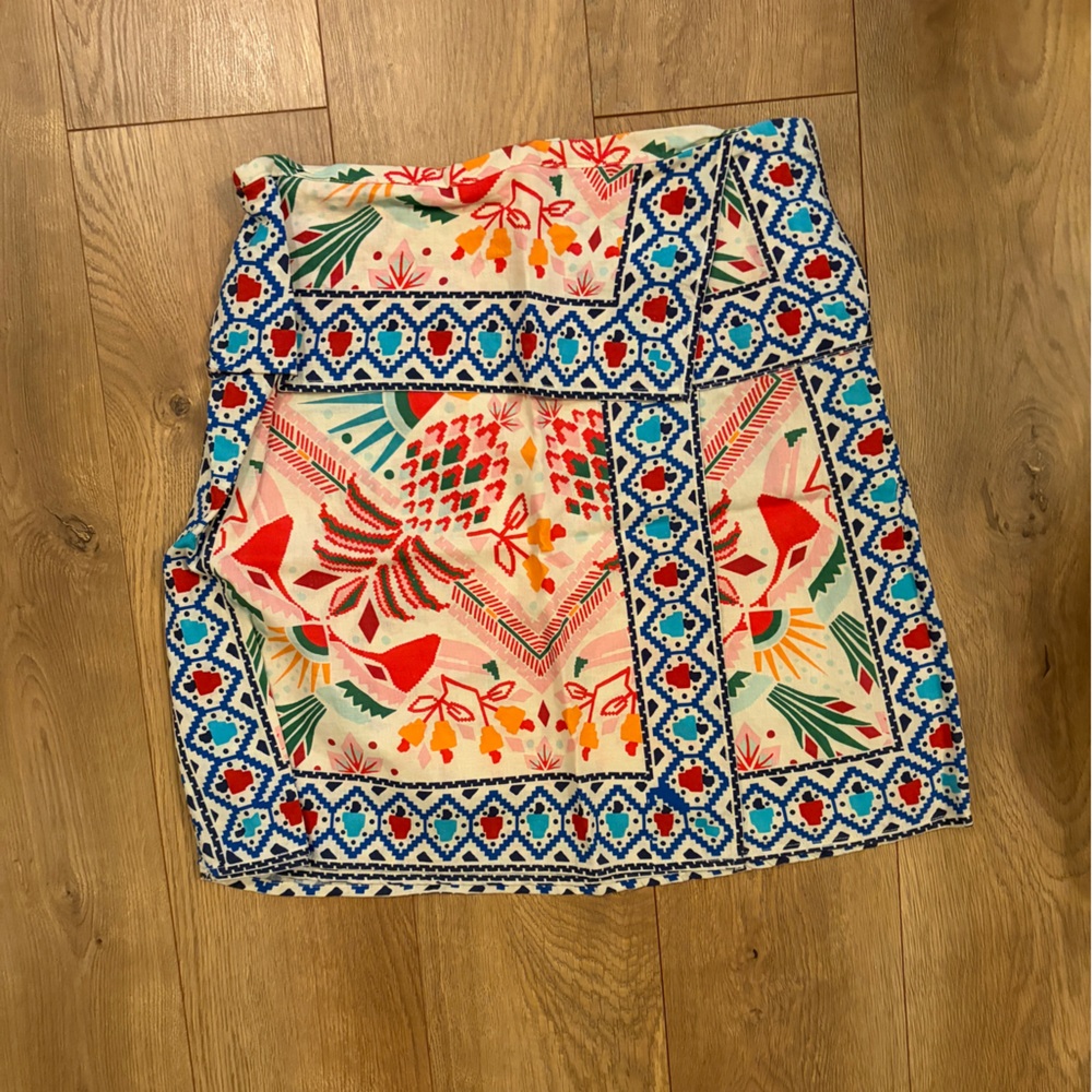 Farm Rio Wrap Mini Skirt